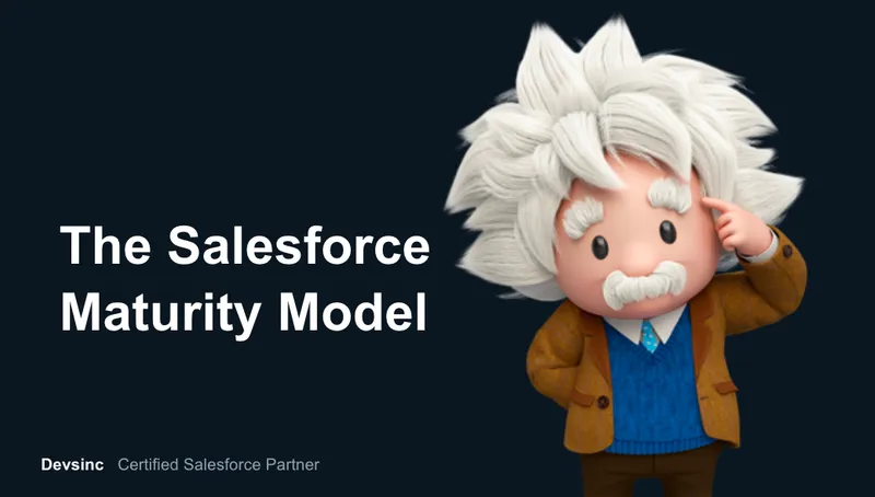 Illustrated white-haired mascot character in a blazer, in a thinking pose
